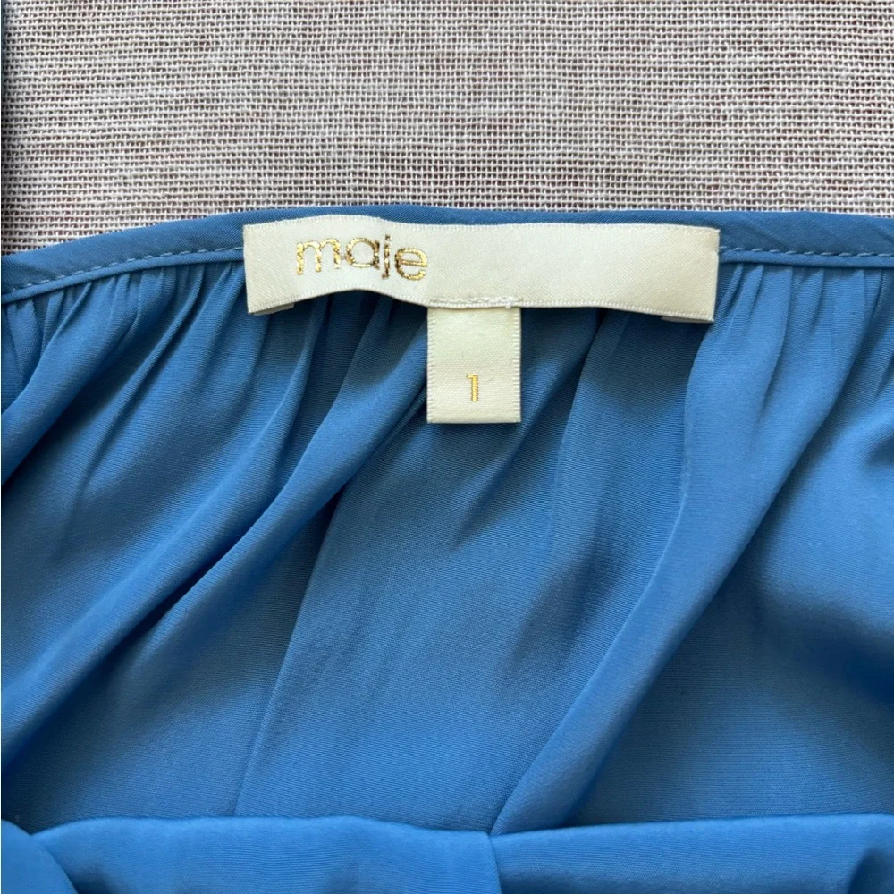 Maje royal blue cold shoulder top. - Picture 9 of 13